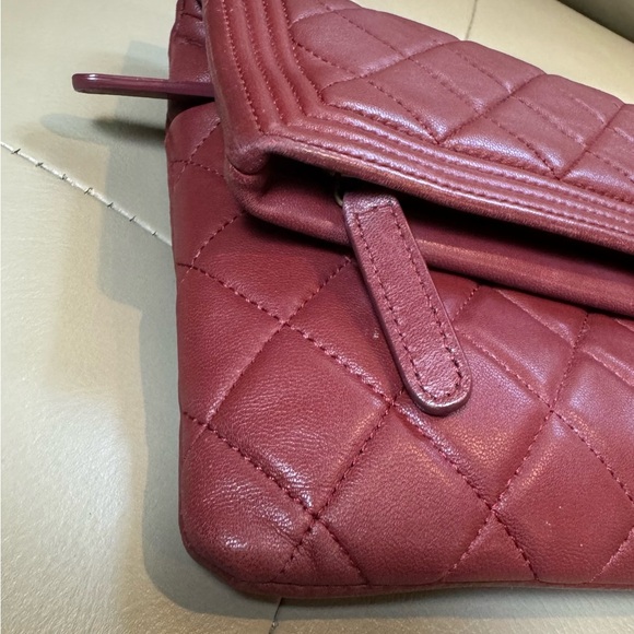 Sold ❌ Chanel Le Boy soft fold over CC clutch bag lambskin - Picture 10 of 13